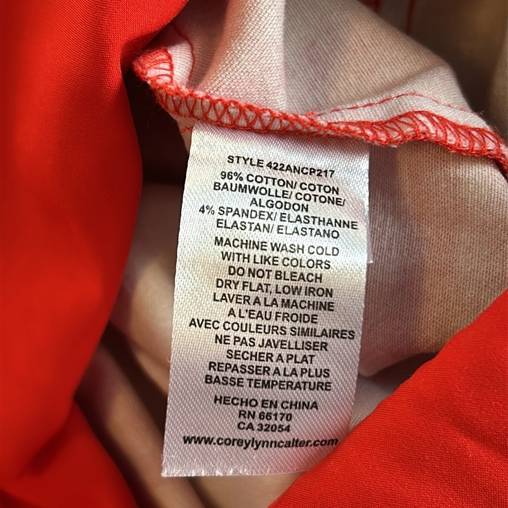 Anthropologie Corey Lynn Calter Ayla Wide Leg Women’s Size M Red Orange Jumpsuit - Picture 15 of 16